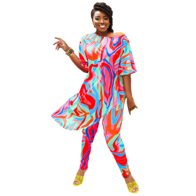 2XL Rainbow Asymmetric Set