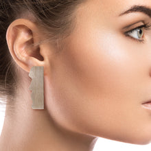 Cargar imagen en el visor de la galería, Silver Brass Easter Island Earrings

