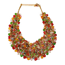 Load image into Gallery viewer, Red and Green Bead Copper Bib
