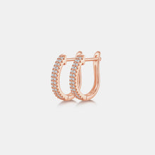 Load image into Gallery viewer, Moissanite 925 Sterling Silver Huggie Earrings

