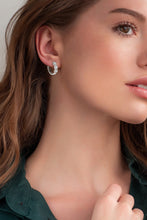 Cargar imagen en el visor de la galería, Moissanite 925 Sterling Silver Huggie Earrings

