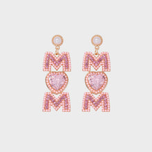 Load image into Gallery viewer, MOM Pearl Rhinestone Alloy Earrings
