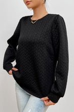 Cargar imagen en el visor de la galería, Texture Round Neck Long Sleeve Sweatshirt
