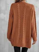 Load image into Gallery viewer, Warm Fall Mixed Knit Open Front Longline Cardigan
