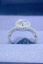 Cargar imagen en el visor de la galería, Adored 1 Carat Moissanite 925 Sterling Silver Heart Ring
