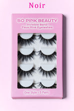 Load image into Gallery viewer, SO PINK BEAUTY Faux Mink Eyelashes 5 Pairs
