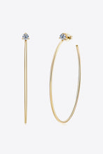 Cargar imagen en el visor de la galería, 925 Sterling Silver Moissanite Hoop Earrings
