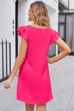 Cargar imagen en el visor de la galería, Ruffled V-Neck Flutter Sleeve Dress
