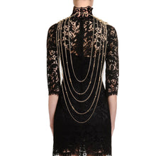 Load image into Gallery viewer, Gilded Grace: Gold Pearl Bib and Back Drape Necklace
