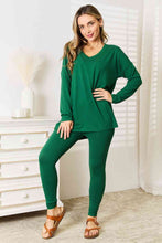 Load image into Gallery viewer, Zenana Lazy Days Full Size Long Sleeve Top and Leggings Set
