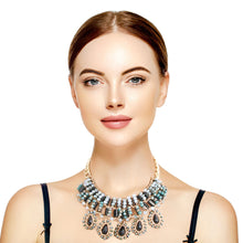 Load image into Gallery viewer, Black and Gold Bead Collar Set
