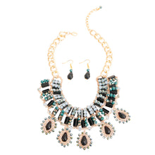 Load image into Gallery viewer, Black and Gold Bead Collar Set
