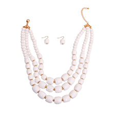 Load image into Gallery viewer, White Cylinder Bead Necklace

