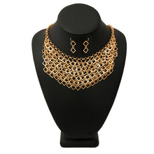 Load image into Gallery viewer, Metal Square Drop Necklace Set
