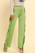 Cargar imagen en el visor de la galería, Fringe Trim Wide Leg Pants
