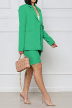 Cargar imagen en el visor de la galería, Long Sleeve Blazer and Shorts Set
