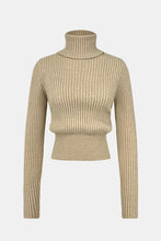 Cargar imagen en el visor de la galería, Ribbed Turtleneck Long Sleeve Sweater
