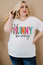 Load image into Gallery viewer, Plus Size HUNNY BUNNY Graphic Striped Tee
