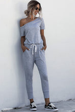 Cargar imagen en el visor de la galería, Asymmetrical Neck Tied Jumpsuit with Pockets
