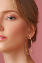 Cargar imagen en el visor de la galería, 925 Sterling Silver Moissanite Hoop Earrings
