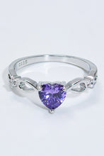 Cargar imagen en el visor de la galería, Crystal Heart 925 Sterling Silver Ring
