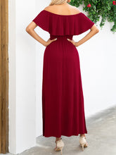 Load image into Gallery viewer, Off-Shoulder Slit Maxi Dress
