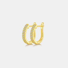 Load image into Gallery viewer, Moissanite 925 Sterling Silver Huggie Earrings
