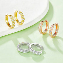Load image into Gallery viewer, Moissanite 925 Sterling Silver Huggie Earrings
