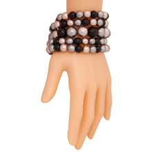 Load image into Gallery viewer, Dark Mix Pearl 5 Pc Bracelets
