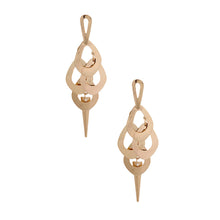 Load image into Gallery viewer, Gold Metal Teardrop Dangle Earrings
