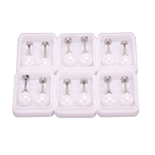 Cargar imagen en el visor de la galería, Silver Stainless Steel Stud 6 Pack
