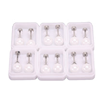 Load image into Gallery viewer, Silver Stainless Steel Stud 6 Pack
