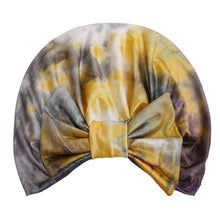 Load image into Gallery viewer, Gray Tie Dye Bow Turban
