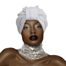 Cargar imagen en el visor de la galería, White Shimmering Metallic Turban
