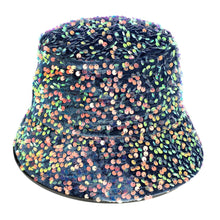 Cargar imagen en el visor de la galería, Blue Sequin Sparkle Bucket Hat
