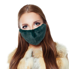 Load image into Gallery viewer, Green Faux Fur Mask
