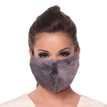 Load image into Gallery viewer, Gray Faux Fur Mask
