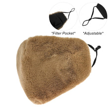 Load image into Gallery viewer, Light Brown Faux Fur Mask
