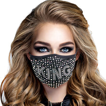 Load image into Gallery viewer, KING Rhinestone Fashion Mask
