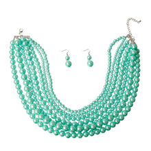Load image into Gallery viewer, Mint Pearl Necklace Set
