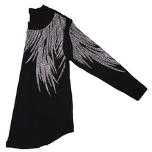Load image into Gallery viewer, Long Sleeve Shirt Black Bling Wings for Women
