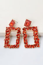 Load image into Gallery viewer, Square Shape Glass Stone Dangle Earrings
