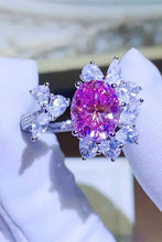Cargar imagen en el visor de la galería, 3 Carat Moissanite 925 Sterling Silver Open Ring
