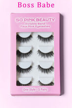 Cargar imagen en el visor de la galería, SO PINK BEAUTY Faux Mink Eyelashes 5 Pairs
