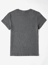 Cargar imagen en el visor de la galería, Letter Graphic Round Neck Short Sleeve T-Shirt
