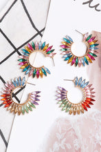 Cargar imagen en el visor de la galería, Zinc Alloy Acrylic C-Hoop Earrings
