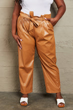 Cargar imagen en el visor de la galería, HEYSON Powerful You Full Size Faux Leather Paperbag Waist Pants
