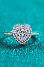 Load image into Gallery viewer, 1 Carat Moissanite Heart 925 Sterling Silver Ring
