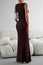 Load image into Gallery viewer, Round Neck Sleeveless Maxi Fishtail Dress
