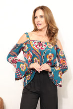 Load image into Gallery viewer, Sew In Love Full Size Floral Cold Shoulder Blouse
